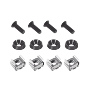 Juego de 4 Tornillos con 4 Arandelas y 4 Tuercas Enjauladas para Rack LINKED PRO.