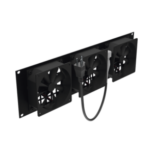Kit de 3 Ventilador 110 Vca (12 x 12 cm) con Clavija 5-15P. Para instalación en Postes Rack.