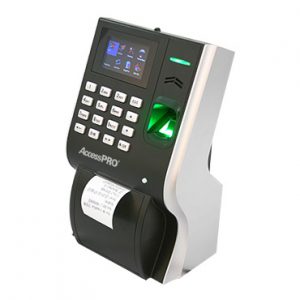 Lector biométrico con impresora integrada.
