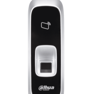 DAHUA ASR1102A - Lectora de Huellas y Tarjetas MIFARE/ 13.56MHz/ 3,000 Huellas/ Tiempo de Respuesta <1.5 s/ Conexión RS-485 a Paneles Dahua/ Indicador de Luz y Sonido/ Luz de Fondo Azul/