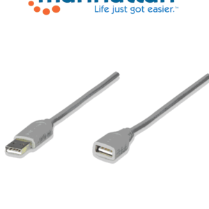 MANHATTAN 165211 - Cable de Extensión USB Macho a USB Hembra/ 1.8 Metros/ Velocidad Máxima de Hasta 12 Mbps/ UL 2725/ USB 1.1/