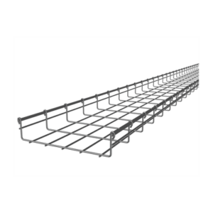 Charola tipo malla 66/250 mm, con acabado Electro Zinc, hasta 262 cables Cat6, tramo 3 mm