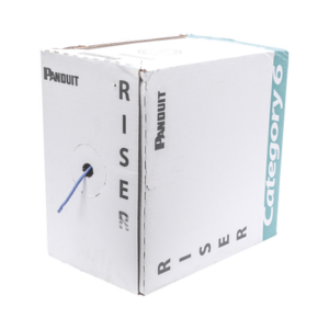 Bobina de Cable UTP, Categoría 6 de Alto Rendimiento (+350 MHz), 23 AWG, PVC (CMR, Riser), Bobina de 305 m, Color Azul