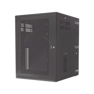 Gabinete PanZone de Montaje en Pared, de 19in, Puerta Ventilada, 18 UR, 762mm de Profundidad, Color Negro
