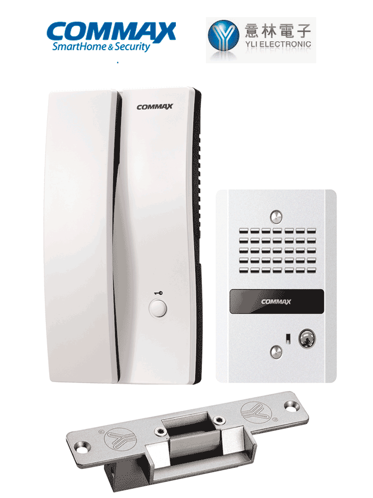 COMMAX PAQDP2SGYS - Paquete de interfon para audioportero / Frente de calle  DP2G / Contrachapa electrica - CCTV Camaras de Seguridad en Monterrey,  Alarmas y GPS