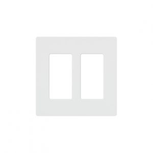 Placa de pared 2 espacios LUTRON ELECTRONICS CW2-WH