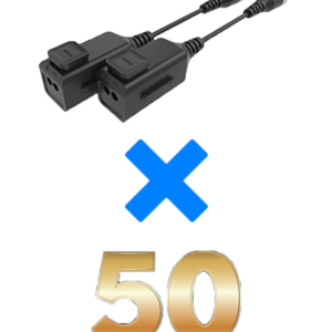 UTEPO UTP101PHD6PAK50 - 50 Pares de transceptores pasivos HD / Diseño para empalmes ordenados / Distancias CVI 720p a 300M / 1080p A 250M / 4 MP A 200M / 4K A 150M