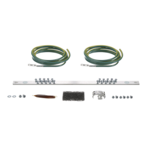 Kit de Puesta a Tierra con dos Jumpers 6 AWG y Barra de Conexiones de 20 Orificios, para Rack de 19in