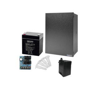 Kit con Fuente ALTRONIX ( AL624 ) con salida de 12 Vcc a 0.75 Amper, incluye transformador y batería de 4.5 Amper