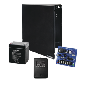 Kit con fuente ALTRONIX con salida de 12 Vcc a 2.5 Amper, incluye transformador y batería de 4.5 Amper