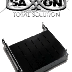 SAXXON 70033501- Charola para gabinete/ Deslizable para teclado/ Color negro/ Medidas 440 mm de ancho x 350 mm de profundidad 1UR