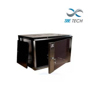 SBETECH GNLPAR9UR- Gabinete de pared / 9 UR / Profundidad 450 mm / Puerta delantera de cristal templado
