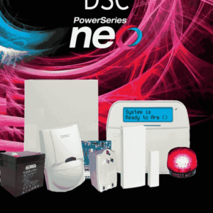 DSC SEEDPACK- Paquete para desarrollo instaladores de alarmas serie NEO con 32 Zonas Inalámbricas / Panel HS2032 / Teclado LCD Alfa HS2LCDRF9N/ Gabinete / 1 Contacto Magnético Inalámbrico PG9303 / 1 PIR LC100 / Transformador / 1 Estrobo /con Batería