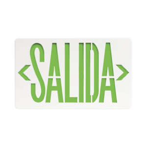 Letrero LED de SALIDA Universal con alto brillo/uso en pared, lateral o techo/Batería de Respaldo Incluida.