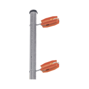 Aislador de color Naranja para postes de esquina de alta Resistencia con Anti UV de uso en cercos eléctricos