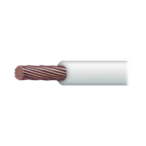 Cable Eléctrico 18 awg color blanco, Conductor de cobre suave. Aislamiento de PVC, auto-extinguible. BOBINA de 100 MTS