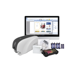 Kit Impresora de tarjetas PVC/ Una Cara /incluye: 2 x Ribbons, 100 Tarjetas PVC, Software, Kit Limpieza, Garantia 3 Años, Mascara de Seguridad OV