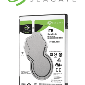 SEAGATE ST1000LM048 - Disco duro de 1TB / 2.5 Pulgadas / Para usos multiples / SATA 6Gb/s / 128MB / 5400 RPM / 600000 Ciclos/ BarraCuda / Compatible con DVRs móviles