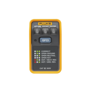 Probador de Tomacorriente Eléctrico Estándar o GFCI, Con LEDs de Alto Brillo y Gráfico Incluido Para Verificar Rápida y Fácilmente el Cableado