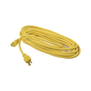 Extensión eléctrica de uso rudo aterrizada 10 metros, (127Vca/ 10A Máximo) clavija 3 patas con 1 salida Color Amarilla