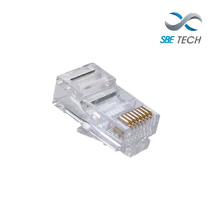 SBETECH 24018P8C - Plug RJ45 8 posiciones 50 micras de Oro CAT5e, PAQ 50 pza
