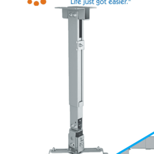 MANHATTAN 461191 - Soporte de Proyector para Montaje en Techo o Pared/ 20 Kg de Carga/ Altura Ajustable/ Inclinación y Rotación Ajustable/ Movimiento Articulado/ Color Plata/ Diseño Multipropositos/