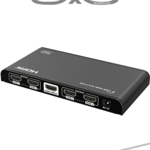 SAXXON LKV314PRO - Divisor de Video HDMI/ 1 Entrada y 4 Salidas/ Soporta Resolución Ultra HD, 4K & 2K @ 30Hz/ Soporta 3D/ Distancia de conexión a 30 Metros en Entrada y 25 Metros en la Salida/ Audio de Alta Definición/