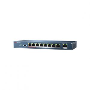 Switch PoE+ 250m LARGA DISTANCIA 8 puertos 1 Puerto 10-100 HIKVISION DS-3E01-09PE
