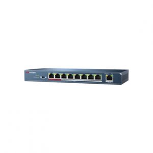 Switch PoE+ 250m PoE LARGA DISTANCIA 8 puertos HIKVISION DS-3E01-09PE