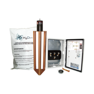 Electrodo de puesta a tierra de 400 A con Filtro y Compuesto H2Ohm.