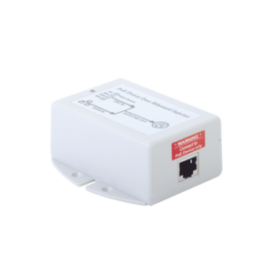 Inyector POE para Aplicación Solar, Entrada 9-36 Vcc, Salida en 48 Vcc, 802.3 af, 10/100/1000 Mbps, hasta 17 Watts