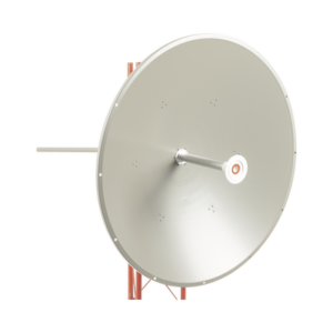 Antena altamente direccional / Distancia de hasta 100 km / Ganancia de 36 dBi / 4.9 - 6.5 GHz / Conectores N-Hembra / incluye montaje para torre y montaje estabilizador para fuertes vientos.