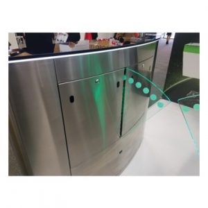 Torniquete bidireccional tipo bandera LEDS en acero ZKTECO FB-3200