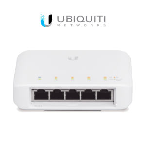 UBIQUITI USW-FLEX Switch UniFi para exterior IP55 de 5 puertos 10/100/1000 (1 Puerto PoE de entrada 802.3af/at/bt y 4 puertos PoE salida 802.3af / No incluye Inyector PoE/ Compatible con Inyector PoE-50-60W & UTP7201GE-PSE60 #LONUEVO