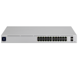 UBIQUITI USW-PRO-24-POE - UniFi Switch Gigabit PoE PRO / 24 Puertos PoE Gigabit Ethernet / 2 Puertos SFP+ / PoE 400 Watts / Pantalla Informativa / PoE at / PoE bt