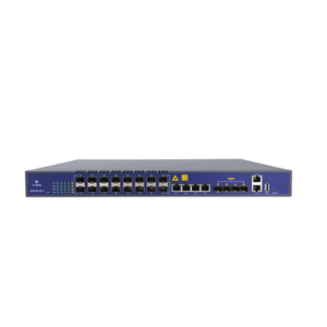 OLT de 16 puertos GPON con 8 puertos Uplink (4 puertos Gigabit Ethernet + 4 puertos SFP / puertos SFP+), hasta 2,048 ONUs