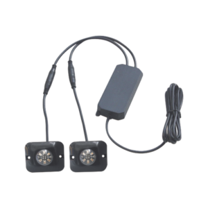 Par de Lámparas Ultra Brillantes con 6 LEDs cada una, Color Rojo/Azul, Ideales para Vehículos Encubierto