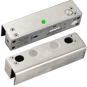 YLI YB500ULED - Cerradura Eléctrica de perno con led para Puerta de vidrio sin marco / 12 VDC / Retardo de Tiempo ajustable