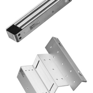 YLI YM280WSPAK - Paquete de Cerradura Magnética para exterior YM280WS y Soporte de Fijación tipo ZL / Fuerza de Sujeción 280kg (600LB) / Para puertas de madera, vidrio y metálicas / IP68