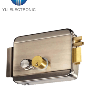 YLI ABK702BR - Cerradura Eléctrica Derecha / Carcasa Metálica / Apertura con Botón, Llave / 12VDC / Uso Interior / Compatible con Controles de Acceso