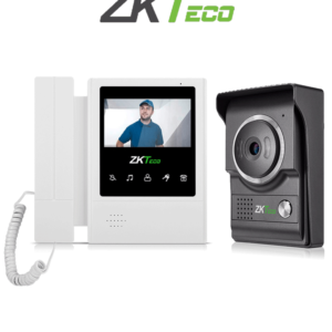 ZKTECO VDP04B4 Kit - Kit de Videoportero Analógico con 1 Frente de Calle y 1 Monitor de 4.3" / Sistema de Visión Nocturna en Color / A prueba de Lluvia