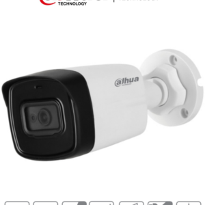 DAHUA HFW1801TL-A - Camara Bullet 4K con Microfono Integrado/ Lente de 2.8 mm/ IR de 80 Mts/ WDR Real/ Soporta CVI/TVI/AHD/CVBS / IP67/
