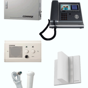 COMMAX ENFERMERIAPACK10 - Paquete de solución de enfermería para 10 habitaciones de Hospital/ Incluye unidad central, unidad de enfermería, 10 subestaciones de cama, 10 botones pulsadores y 10 luces de corredor/ Soporta Crecimiento