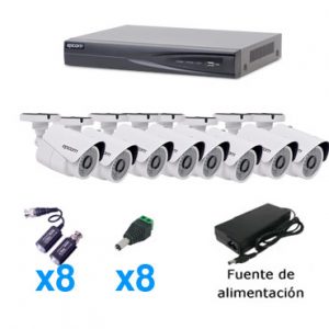 Kit 8 camaras de seguridad HD turbo 2mp Monterrey