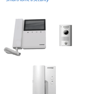 COMMAX CDV43K2DRC40KPAQ - Paquete de videoportero que incluye monitor de 4.3 pulgadas, frente de calle de aluminio y auricular con conexion al monitor, contesta desde el monitor o el auricular/ Monitor y auricular se intercomunican