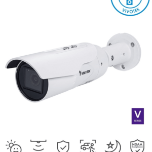 VIVOTEK IB9389-EHT-v2 - Camara IP bullet exterior 5 Megapixeles/ Lente varifocal 2.8-10mm / WDR Pro /Smart IR 30mts / Smart stream III/Visión SNV/ Ciberseguridad Trend Micro/ Smart Motion/ H265/ Protección IP66, IK10/ NDAA/ONVIF